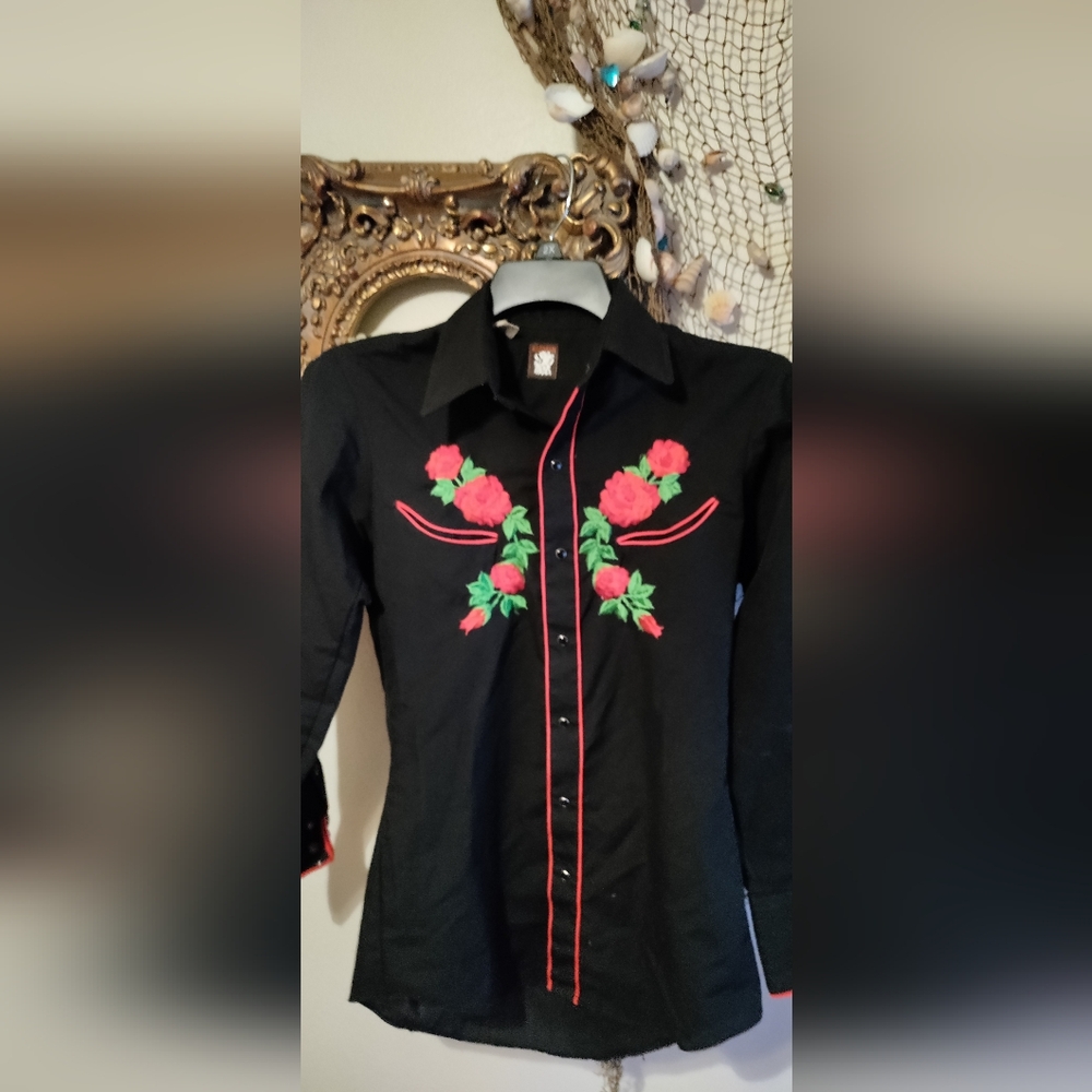Men's vintage button up pearl snap